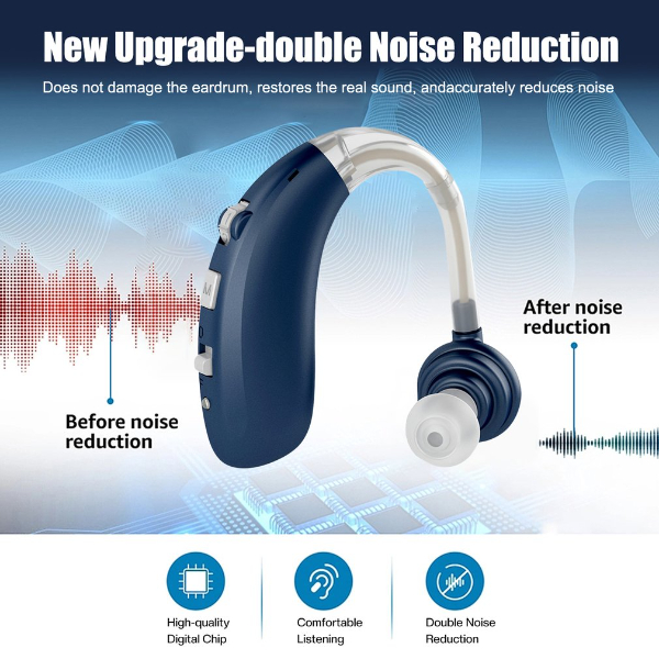 Sound Amplifier USB Rechargeable In-Ear Hearing Aid Device Mini Portab